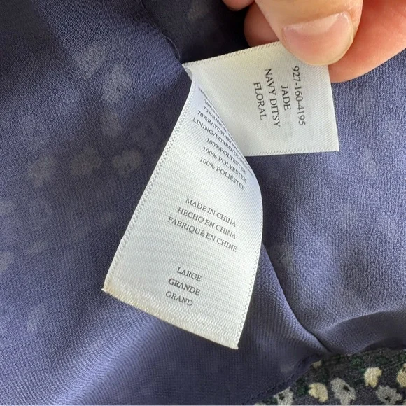 Rails Jade Maxi Dress in Navy Ditsy Floral, size L - Picture 8 of 8